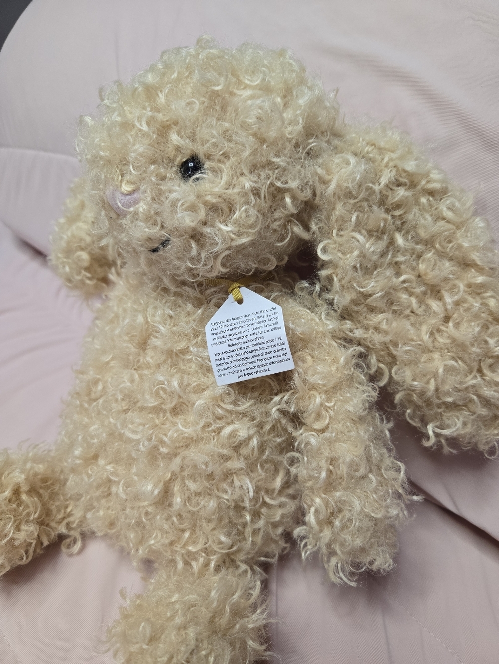Jellycat Bashful Luxe Bunny Curly - Medium NWT Retired Rare - Picture 4 of 15